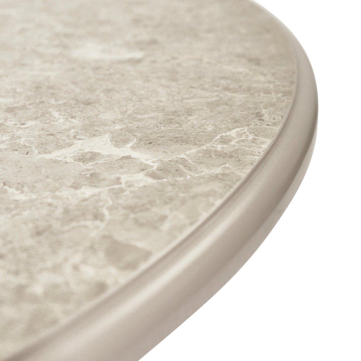 Couchtisch 2er Set ø60/80 cm Easy - Marmoroptik & Lamellenoptik Beige - FURNHOUSE