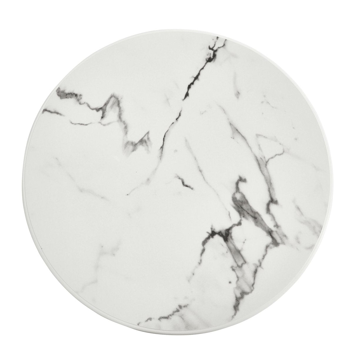 Couchtisch 2er Set ø60/80 cm Easy - Marmoroptik & Lamellenoptik Weiß - FURNHOUSE