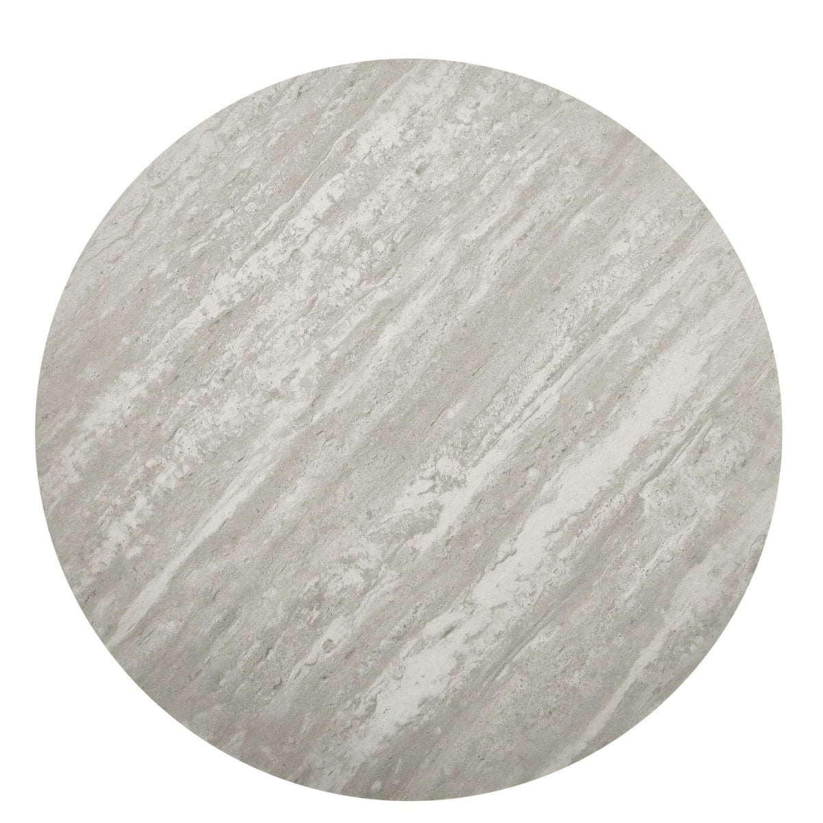 Couchtisch 2er Set ø60/80 cm Tango - Travertine-Optik Grau - FURNHOUSE