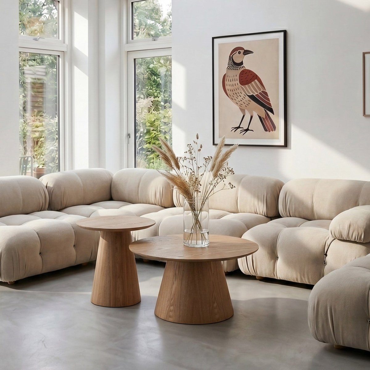 Couchtisch 2er Set ø45/60 cm - Wildeiche - IBBE DESIGN - FURNHOUSE