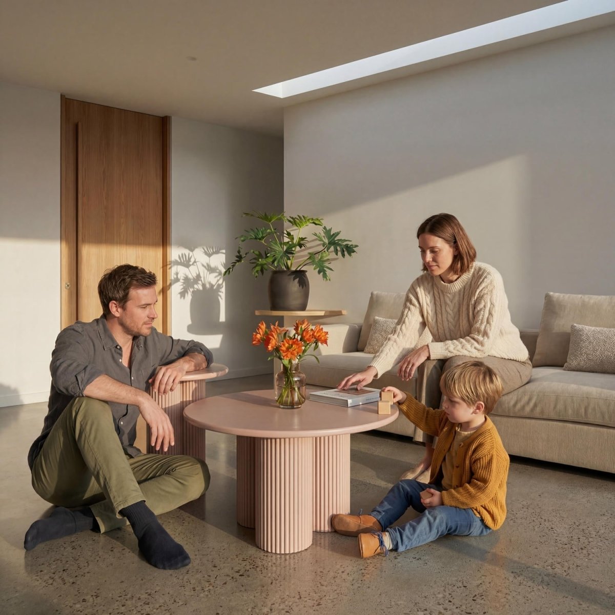 Couchtisch 2er Set ø50/80 cm - Mocca Mousse - IBBE DESIGN - FURNHOUSE