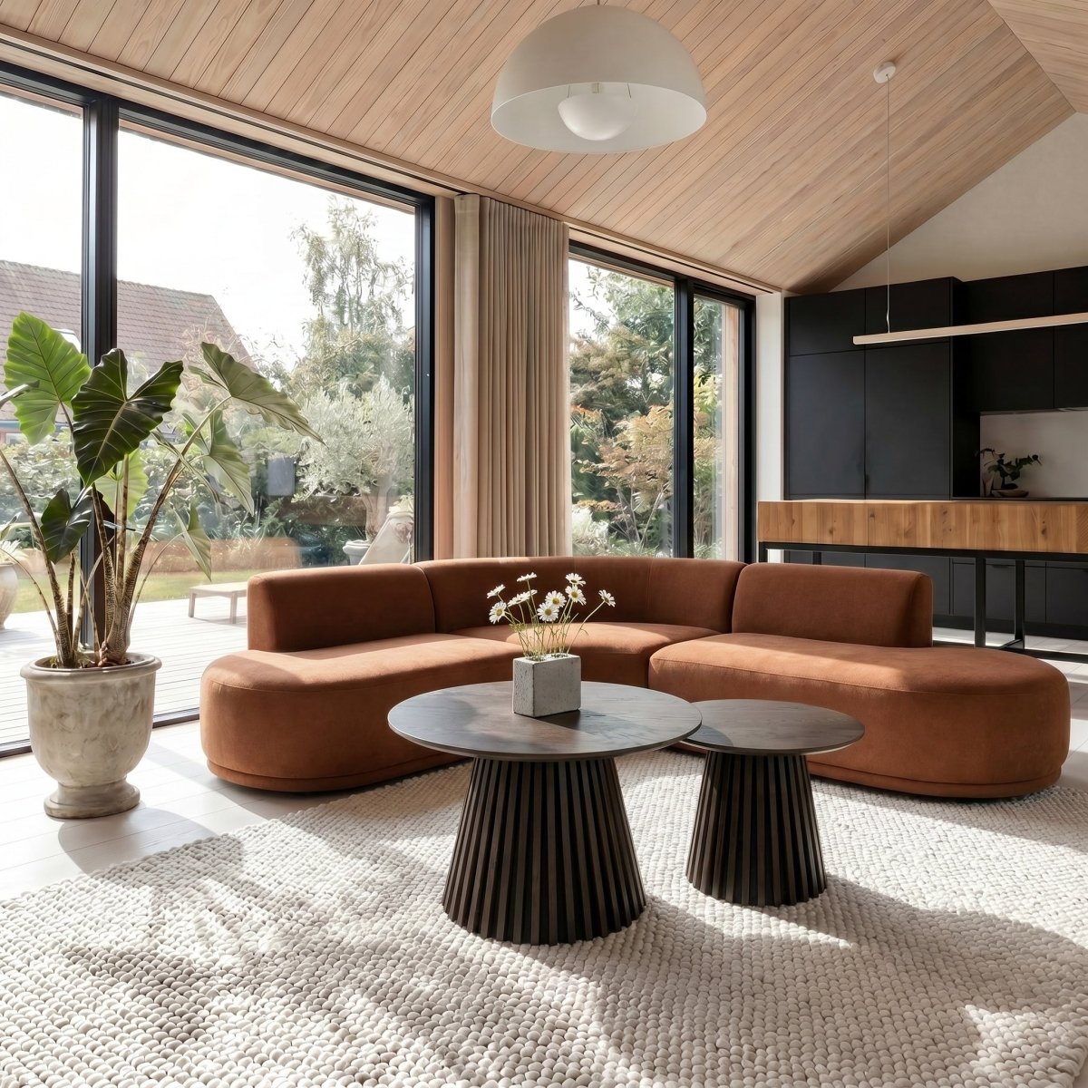Couchtisch 2er Set Svendborg ø60/80 cm - Räuchereiche - IBBE DESIGN - FURNHOUSE