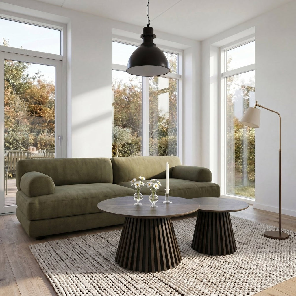 Couchtisch 2er Set Svendborg ø60/80 cm - Räuchereiche - FURNHOUSE