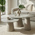 Tango 3er Set ø45/60/80 cm Grau im Wohnzimmer vor dem Sofa
