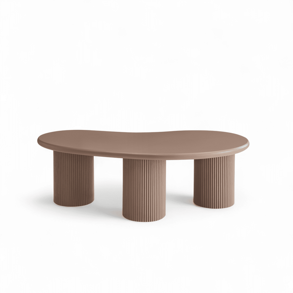 Couchtisch Nierenförmig 130x70 cm - Mocca Mousse - FURNHOUSE