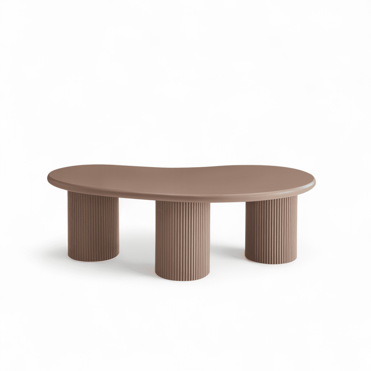 Couchtisch Nierenförmig 130x70 cm - Mocca Mousse - FURNHOUSE