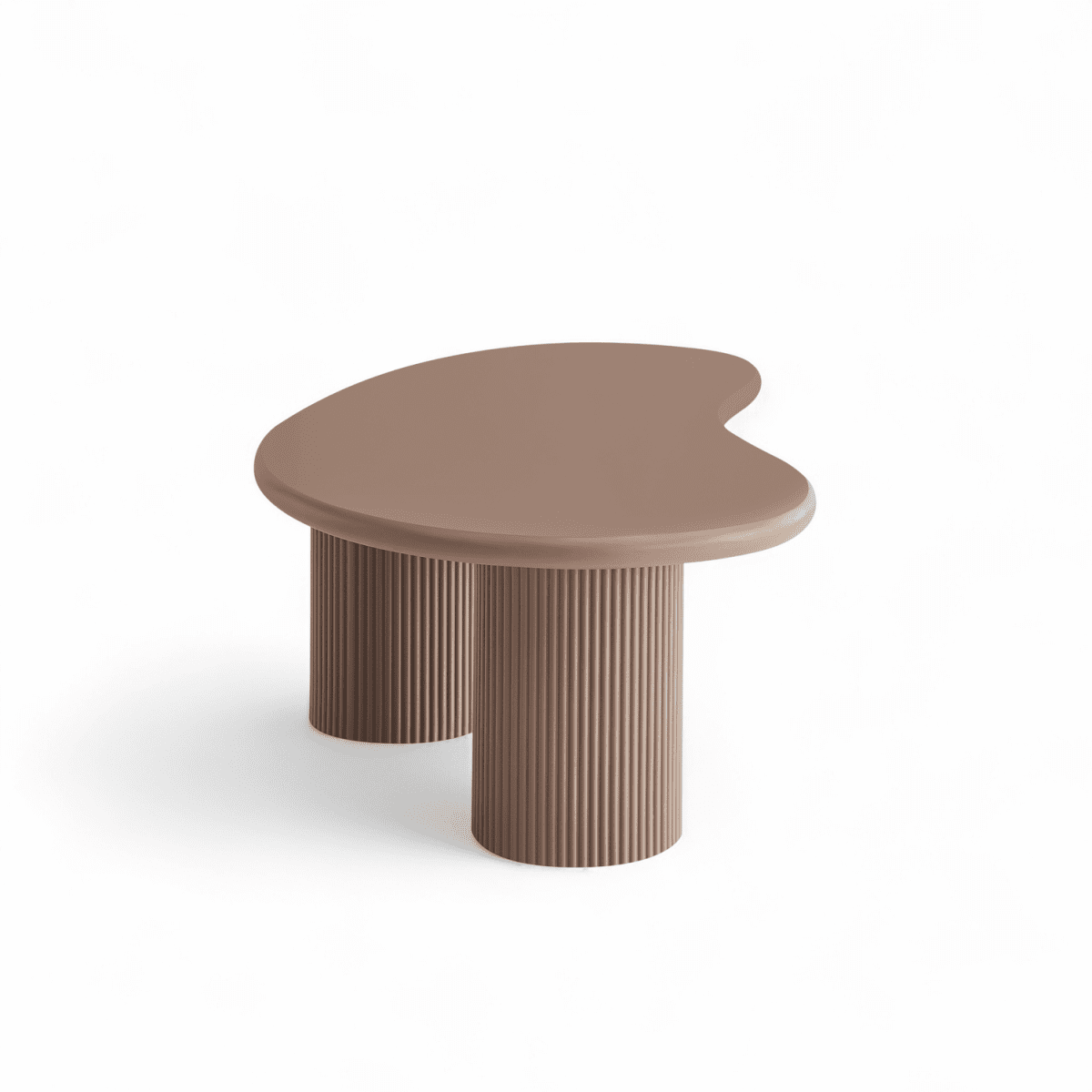 Couchtisch Nierenförmig 130x70 cm - Mocca Mousse - FURNHOUSE