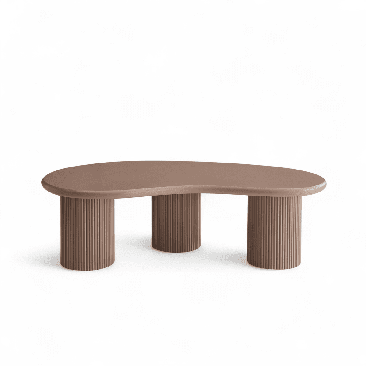 Couchtisch Nierenförmig 130x70 cm - Mocca Mousse - FURNHOUSE