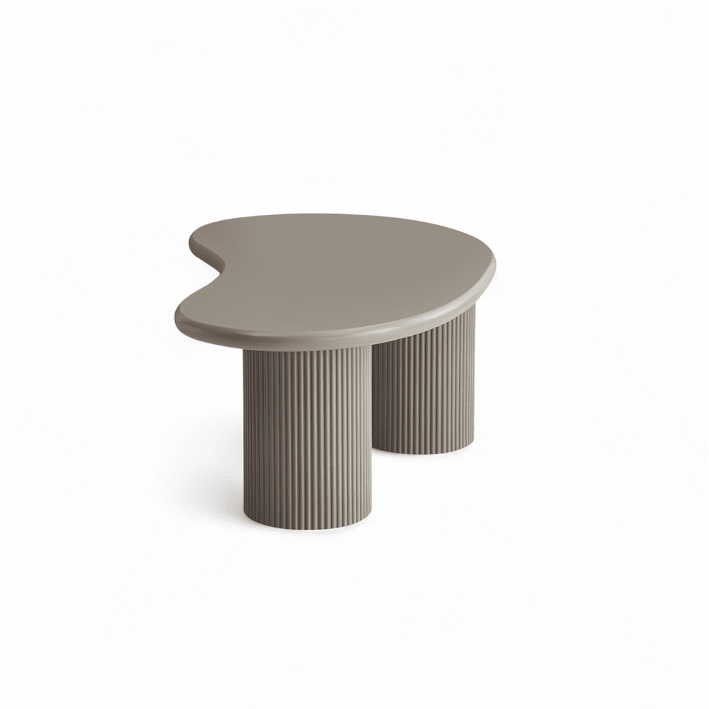 Couchtisch Nierenförmig 130x70 cm - Taupe - FURNHOUSE
