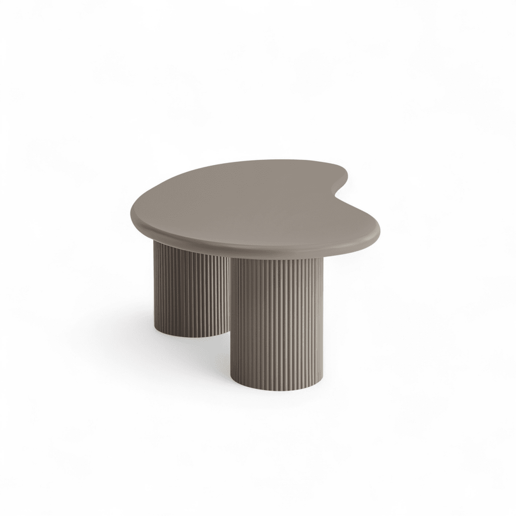 Couchtisch Nierenförmig 130x70 cm - Taupe - FURNHOUSE