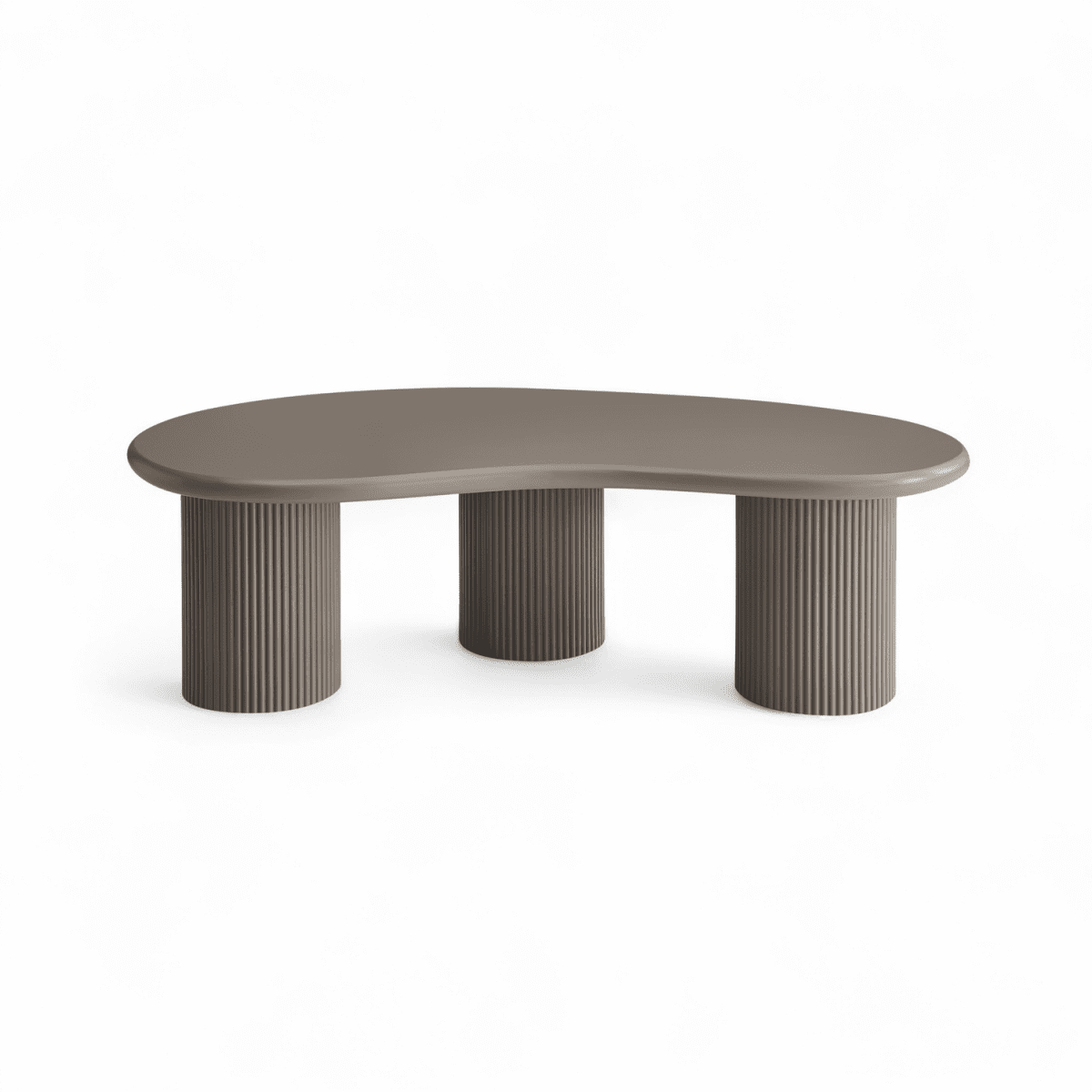 Couchtisch Nierenförmig 130x70 cm - Taupe - FURNHOUSE
