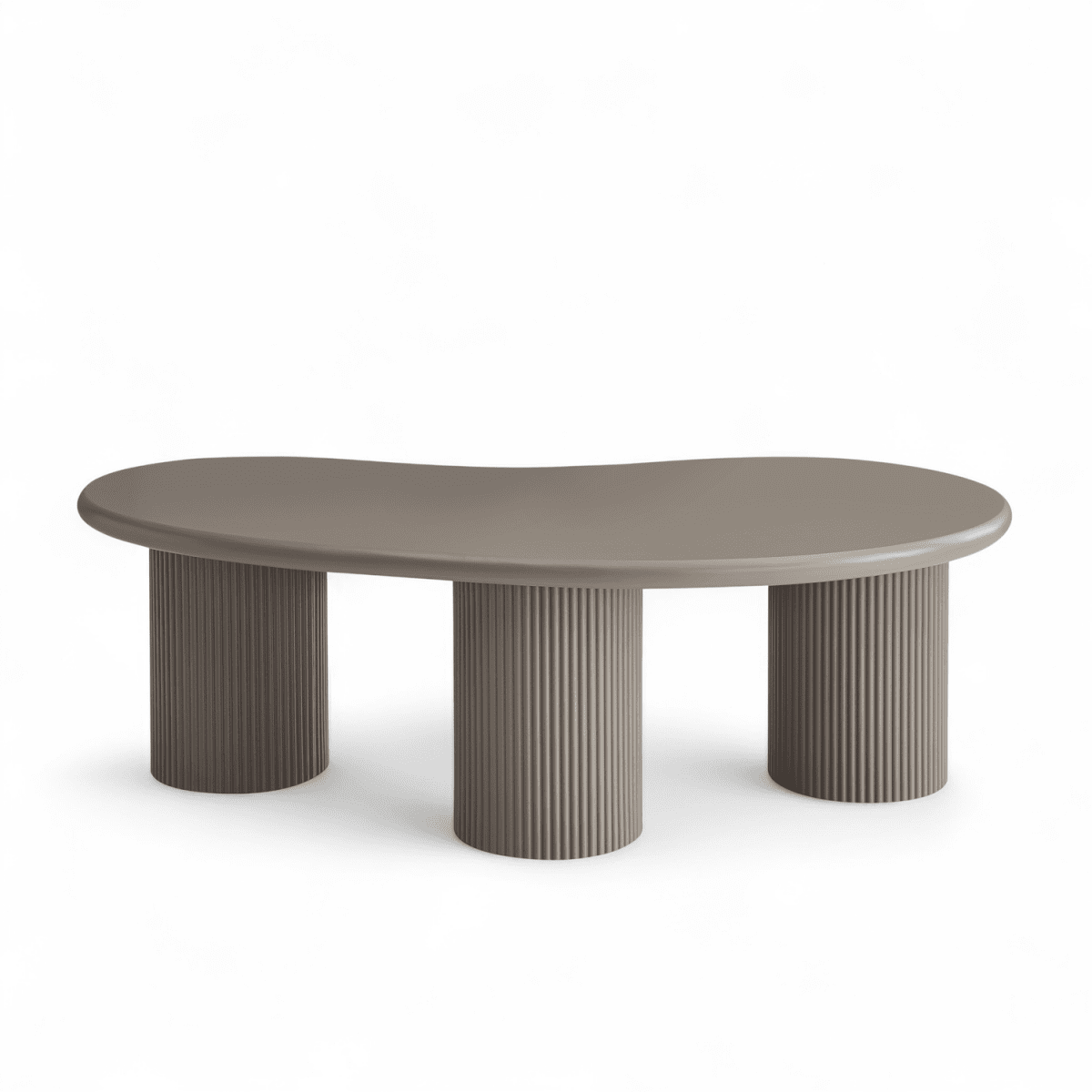 Couchtisch Nierenförmig 130x70 cm - Taupe - FURNHOUSE