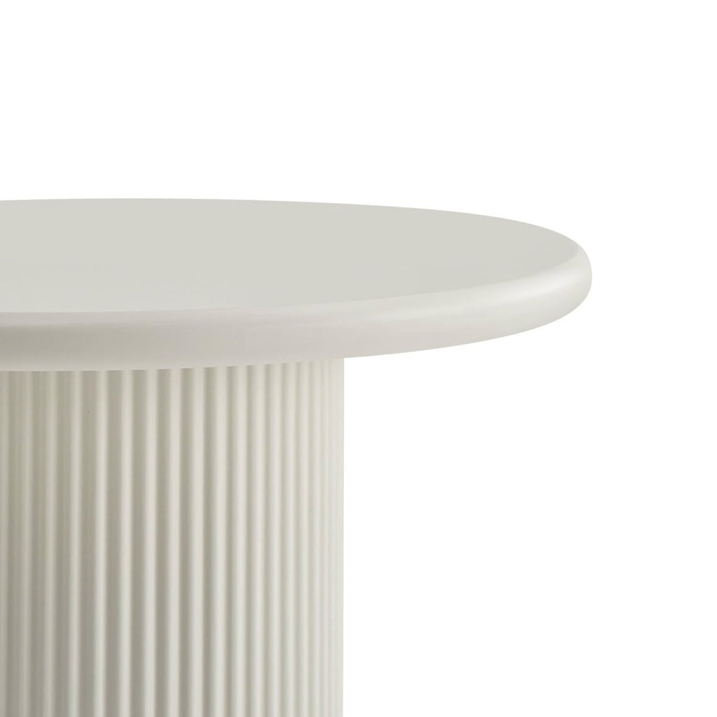 Couchtisch Nierenförmig 130x70 cm - Weiß - FURNHOUSE