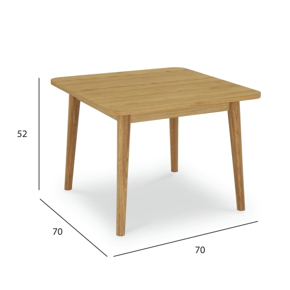 Couchtisch Quadratisch 70x70 cm - Wildeiche - IBBE DESIGN - FURNHOUSE