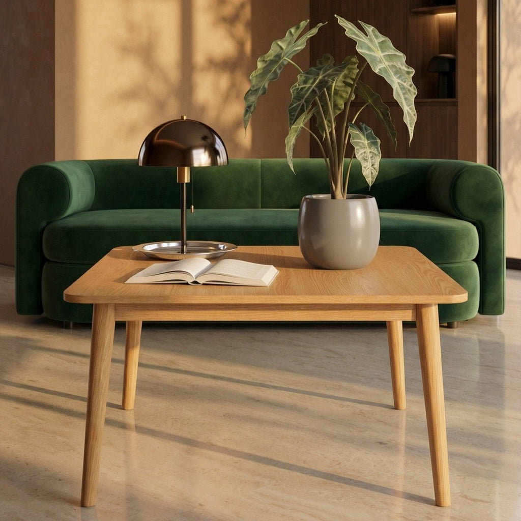 Couchtisch Quadratisch 70x70 cm - Wildeiche Natur - FURNHOUSE