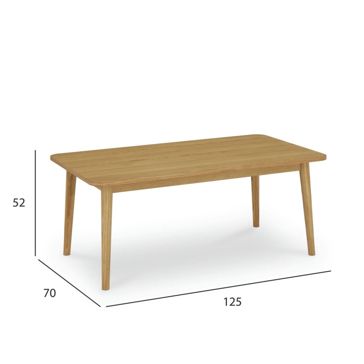 Couchtisch Rechteckig 120x75 cm - Wildeiche - IBBE DESIGN - FURNHOUSE