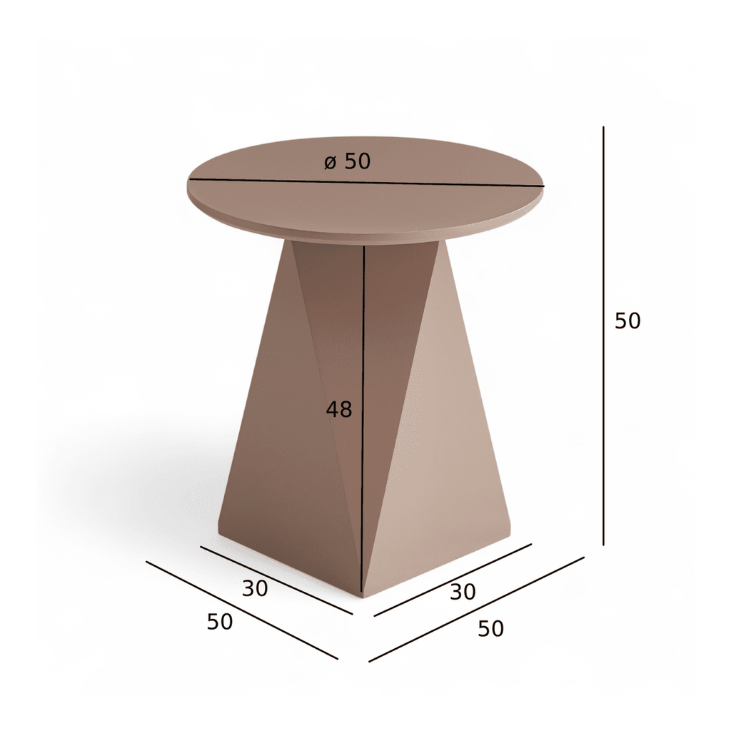 Couchtisch Rund ø50 cm - Mocca Mousse - FURNHOUSE