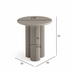 Maße Couchtisch Flow ø50 cm Grau: ø50 cm, Höhe 55 cm