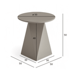 Maße Couchtisch Aura ø50 cm Grau: ø50 cm, Höhe 50 cm