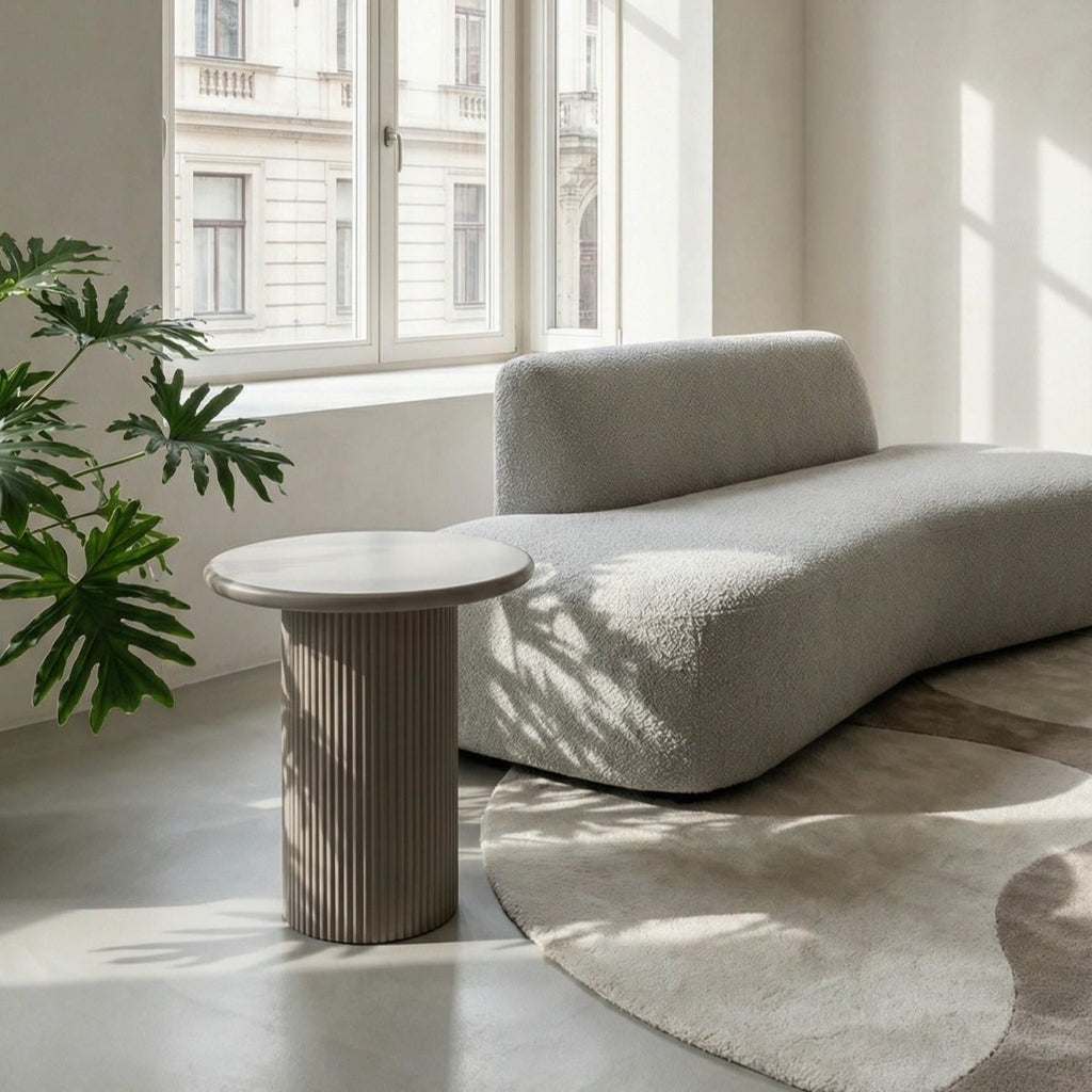 Couchtisch Rund ø50 cm - Taupe - FURNHOUSE