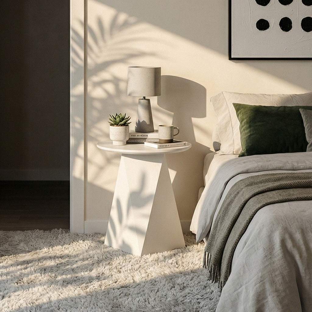 Couchtisch Rund ø50 cm - Weiß - FURNHOUSE