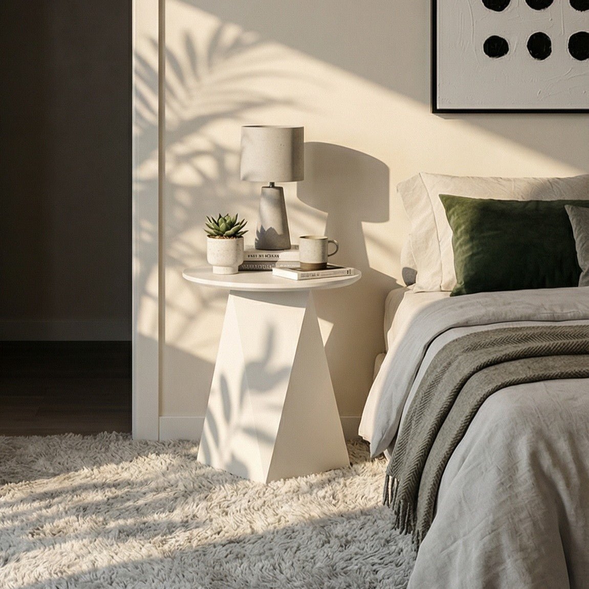 Couchtisch Rund ø50 cm - Weiß - FURNHOUSE