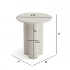 Couchtisch Rund ø50 cm - Weiß - FURNHOUSE