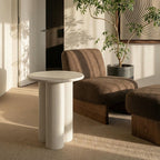 Couchtisch Rund ø50 cm - Weiß - FURNHOUSE