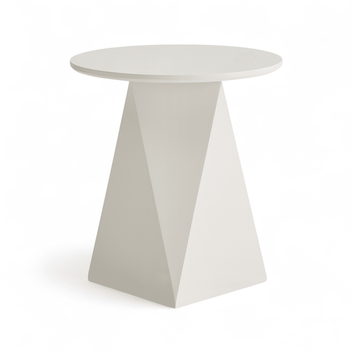 Couchtisch Rund ø50 cm - Weiß - FURNHOUSE