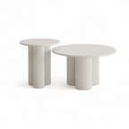 Couchtisch Rund ø50 cm - Weiß - FURNHOUSE