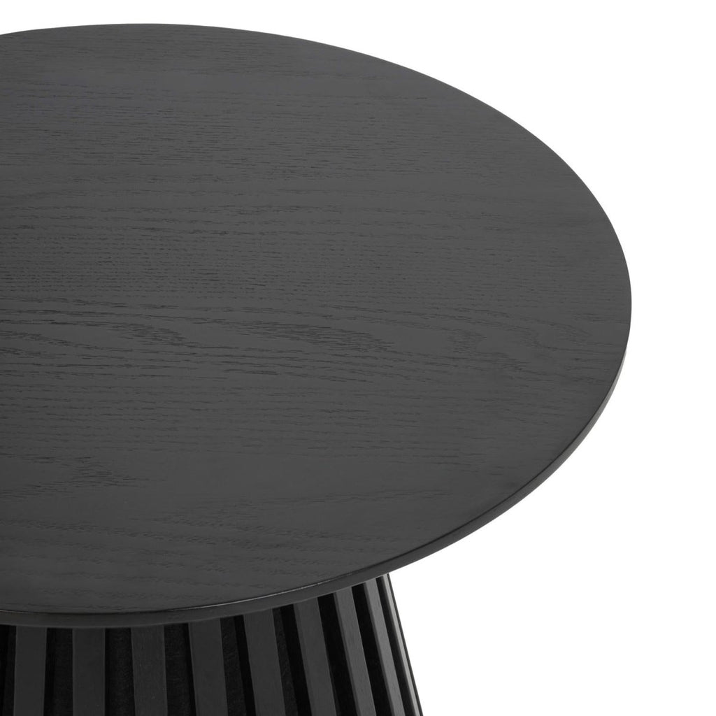 Couchtisch Rund ø60 cm - Eiche Schwarz - FURNHOUSE