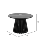 Couchtisch Rund ø60 cm - Eiche Schwarz - FURNHOUSE