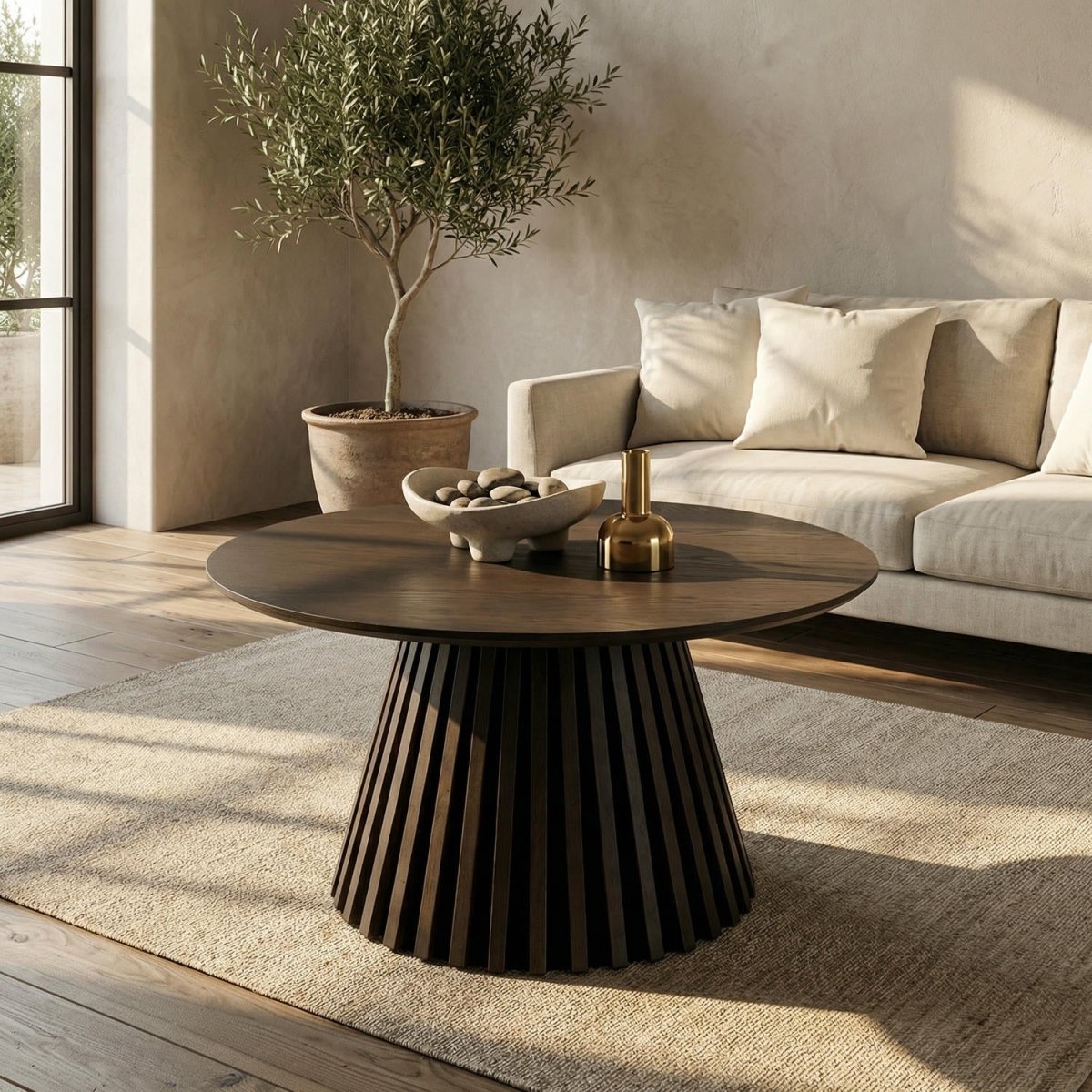 Couchtisch Rund ø60 cm Svendborg - Räuchereiche - FURNHOUSE