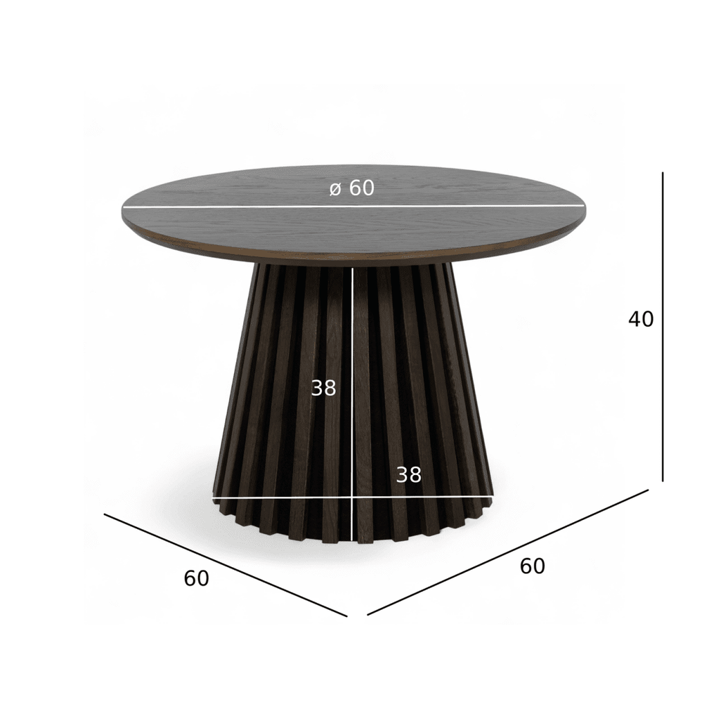 Couchtisch Rund ø60 cm Svendborg - Räuchereiche - FURNHOUSE