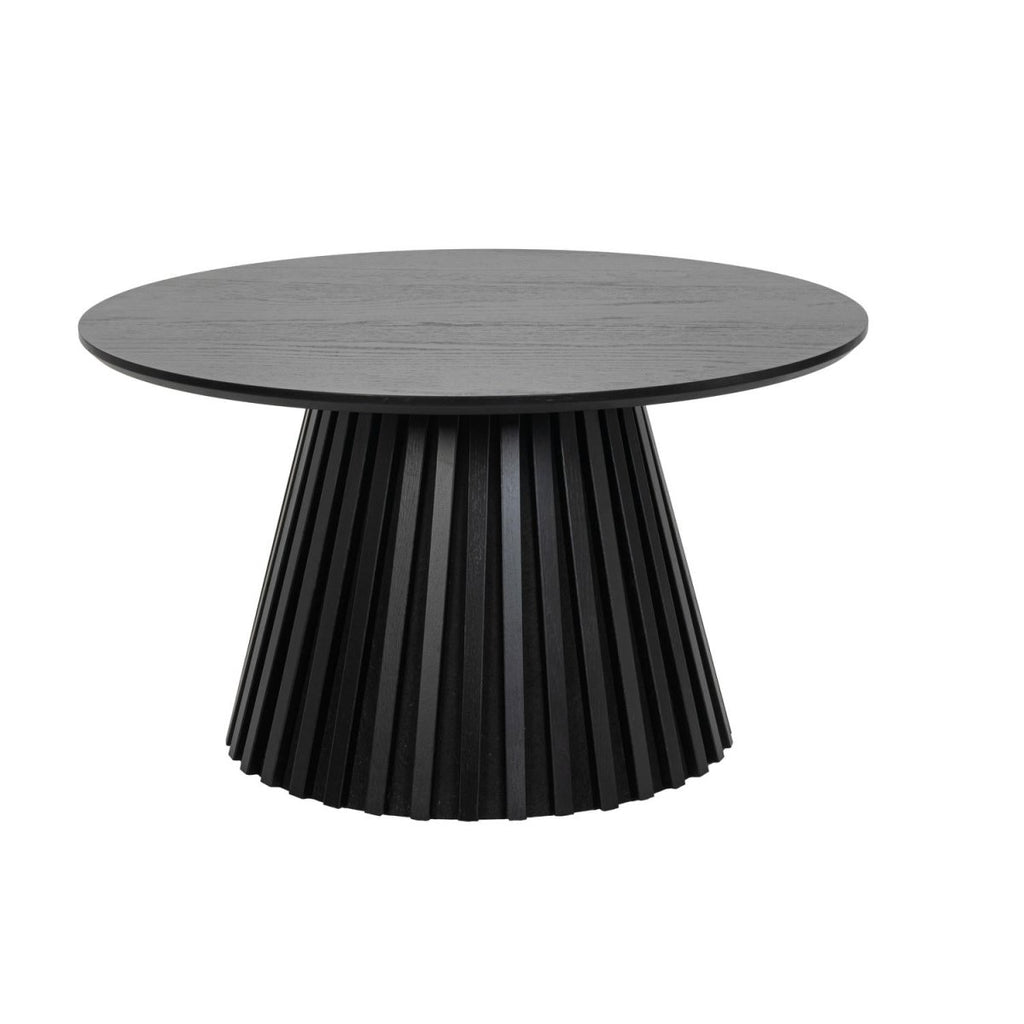 Couchtisch Rund ø80 cm - Eiche Schwarz - FURNHOUSE