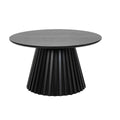 Couchtisch Rund ø80 cm - Eiche Schwarz - FURNHOUSE