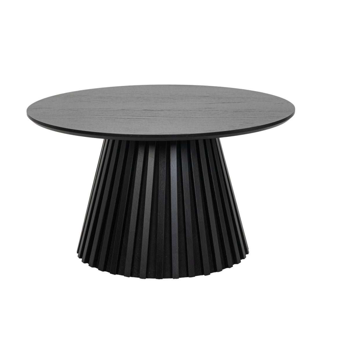 Couchtisch Rund ø80 cm - Eiche Schwarz - FURNHOUSE