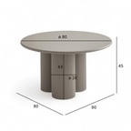 Maße Couchtisch Flow ø80 cm Grau: ø80 cm, Höhe 45 cm