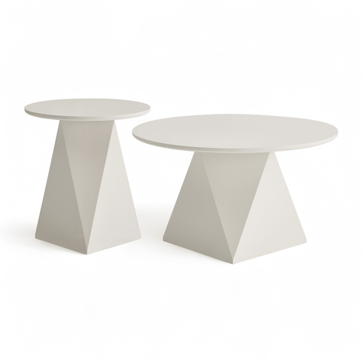 Couchtisch Rund ø80 cm - Weiß - FURNHOUSE