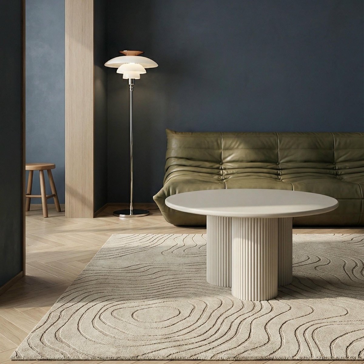 Couchtisch Rund ø80 cm - Weiß - FURNHOUSE