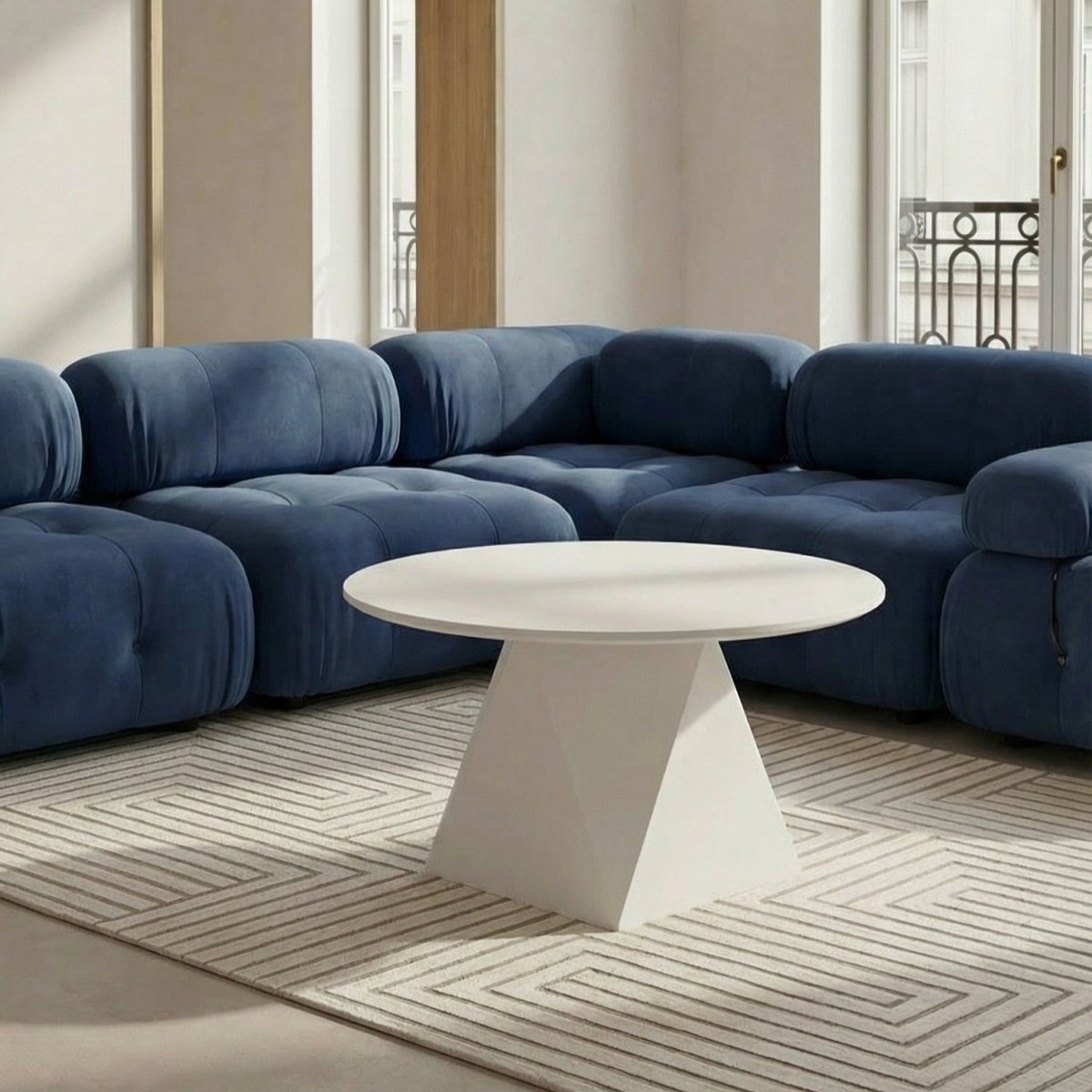 Couchtisch Rund ø80 cm - Weiß - FURNHOUSE