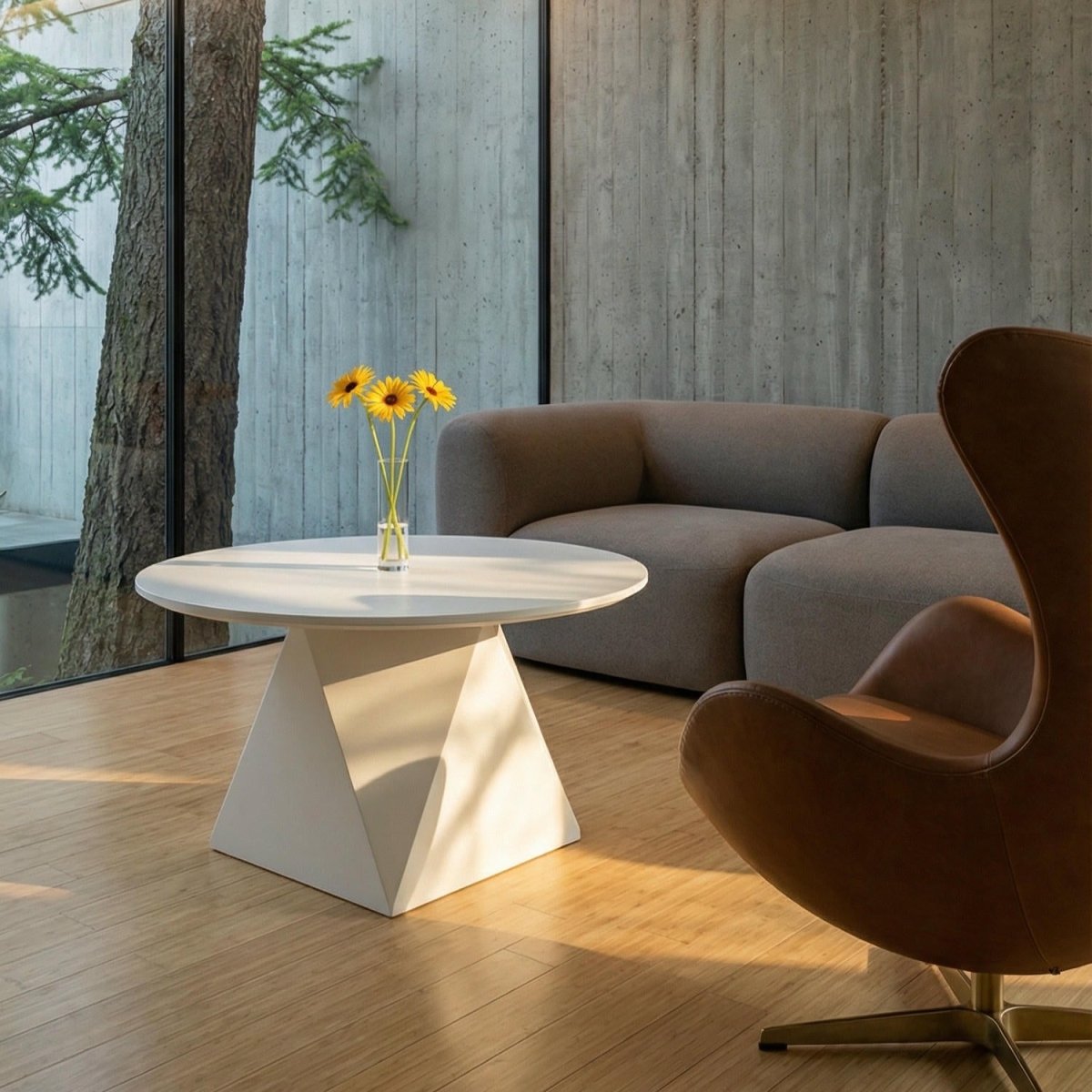 Couchtisch Rund ø80 cm - Weiß - FURNHOUSE