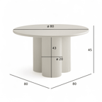 Couchtisch Rund ø80 cm - Weiß - FURNHOUSE