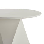 Tischkante im Detail, Couchtisch Aura ø80 cm Weiß