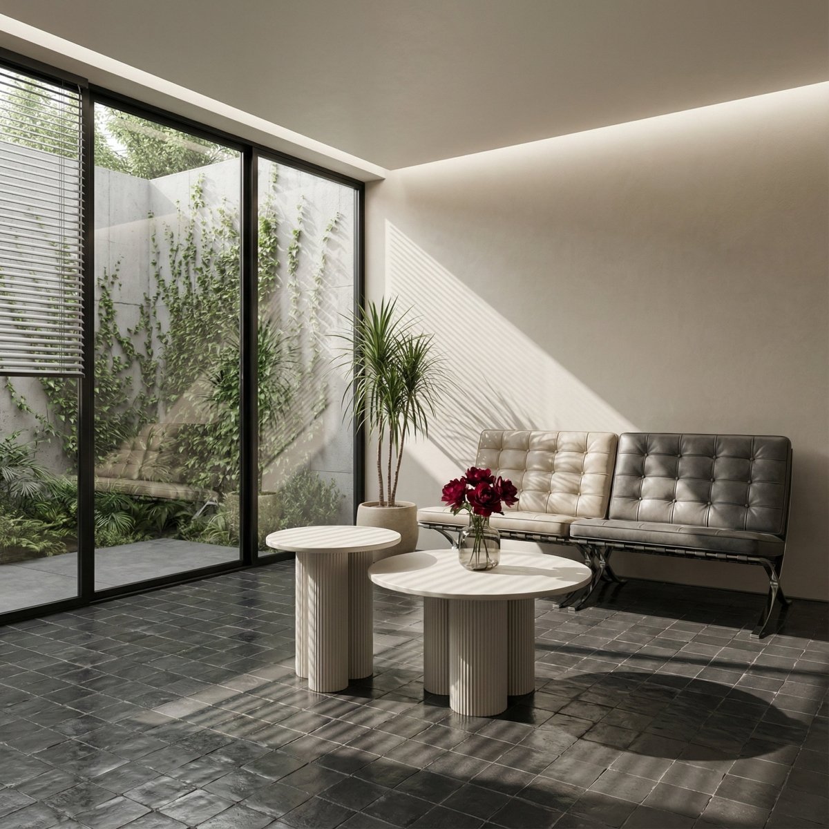 Couchtisch Rund ø80 cm - Weiß - FURNHOUSE