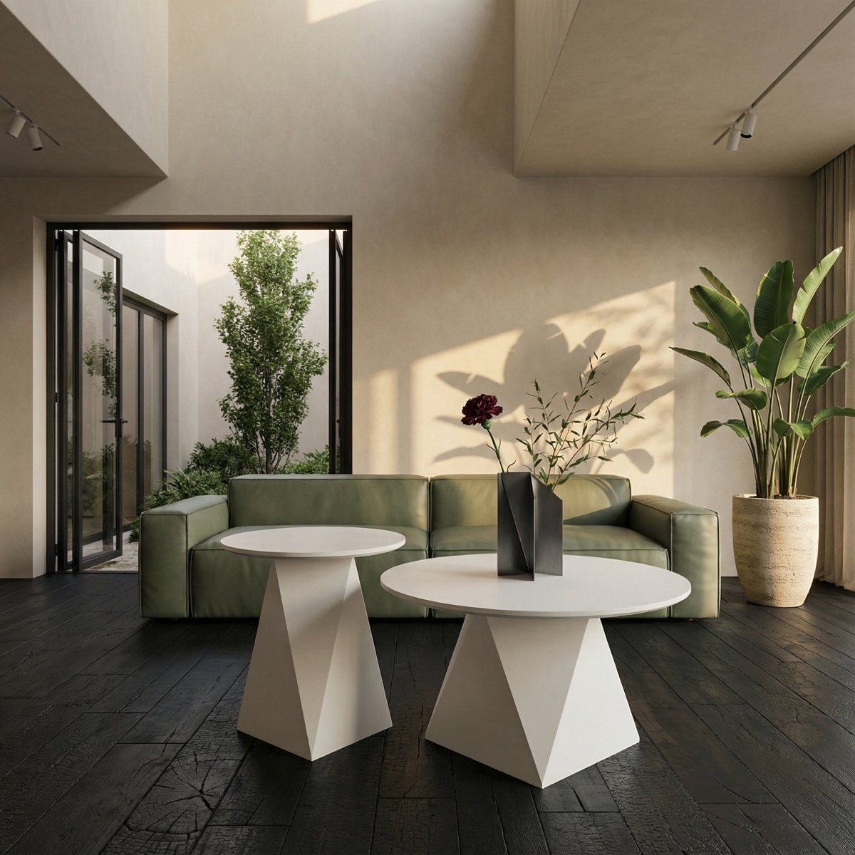 Couchtisch Rund ø80 cm - Weiß - FURNHOUSE