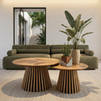 Couchtisch Rund ø80 cm - Wildeiche Natur - FURNHOUSE