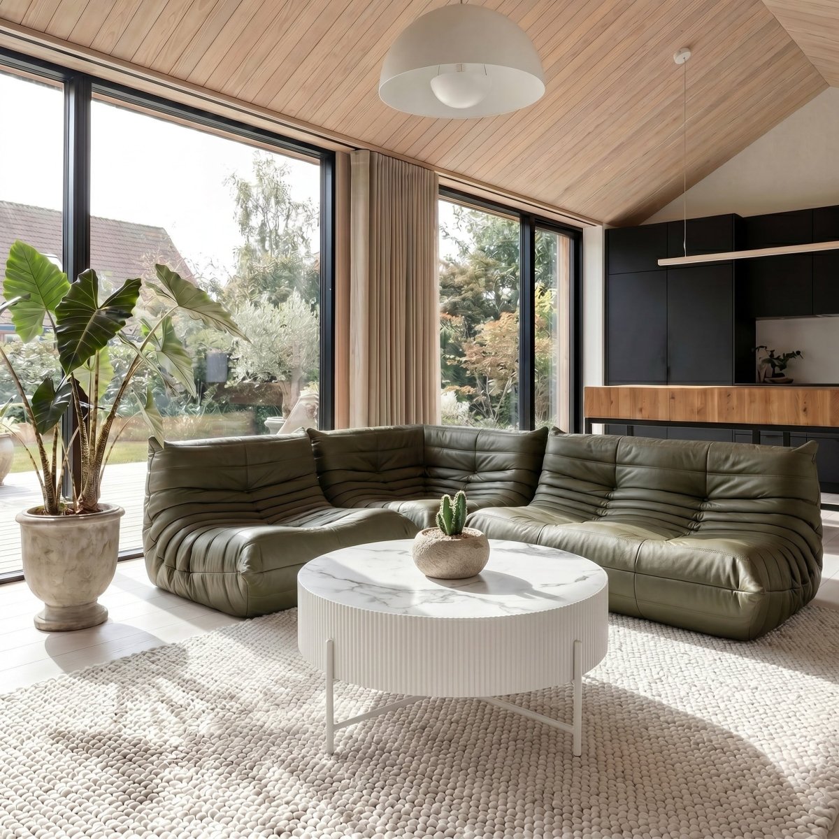 Couchtisch Rund ø80 cm - Milo in Marmoroptik Weiß | ibbedesign - IBBE DESIGN - FURNHOUSE