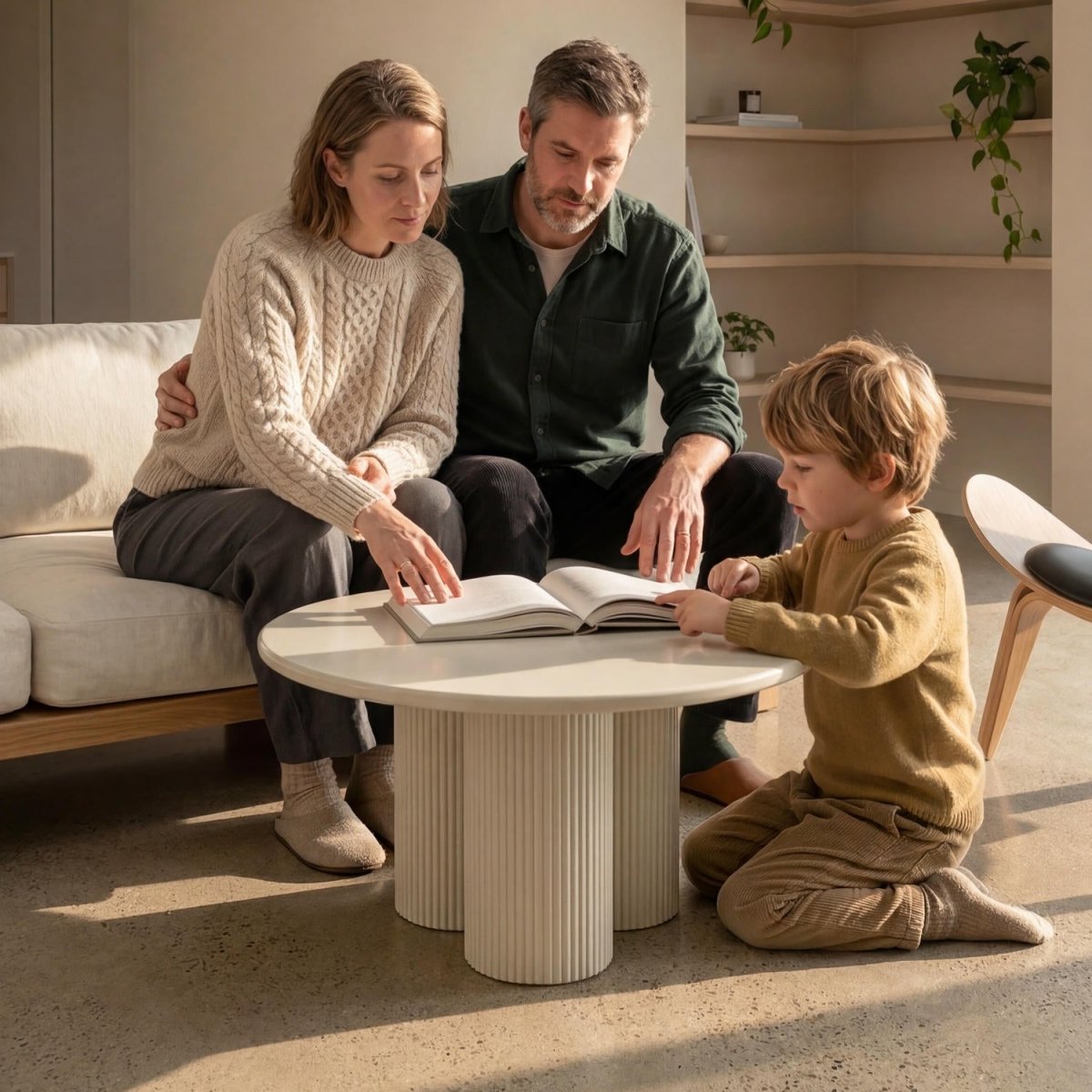 Couchtisch Rund ø80 cm - Weiß - IBBE DESIGN - FURNHOUSE