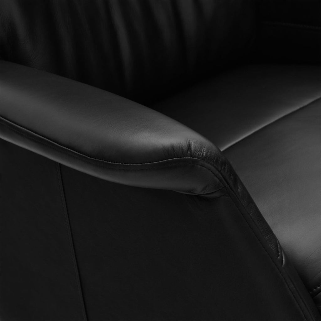 Delta Manueller Relaxsessel - Echtleder Schwarz - FURNHOUSE